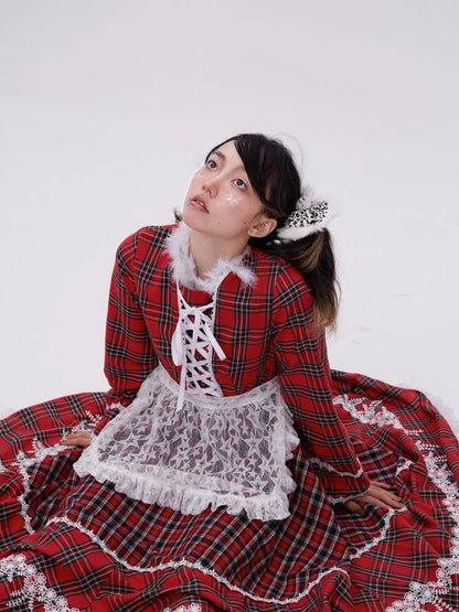 Sweet Plaid Lace-up Lolita Dress【s0000003183】