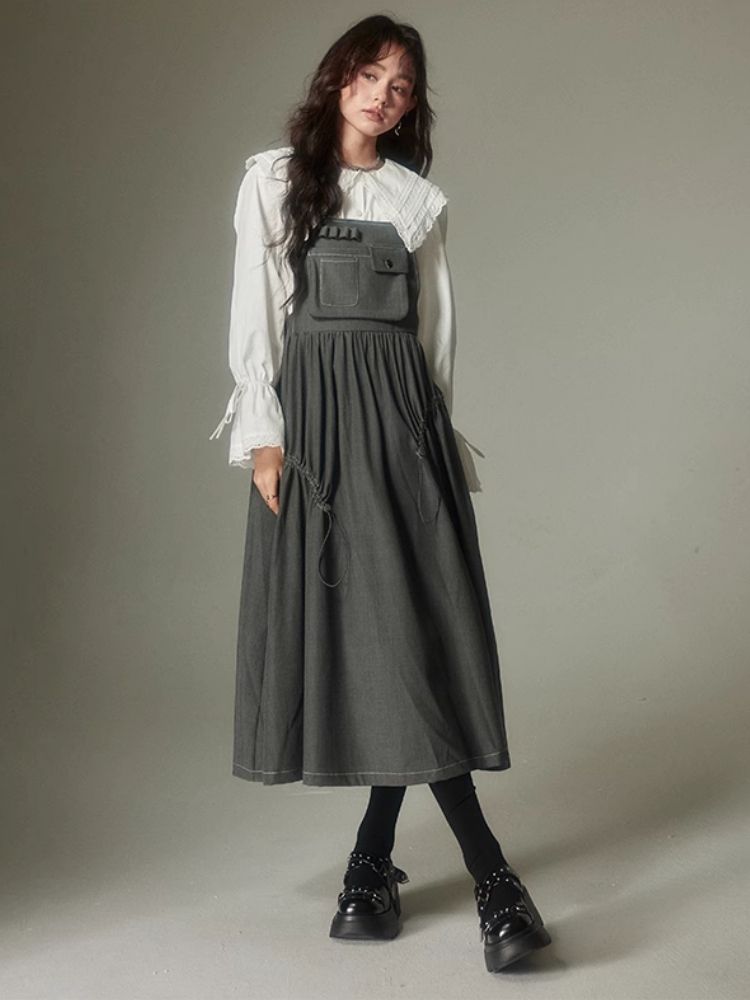 Loose suspender skirt【s0000003952】