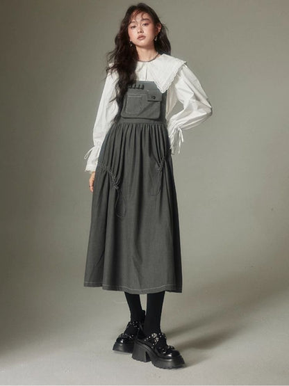 Loose suspender skirt【s0000003952】