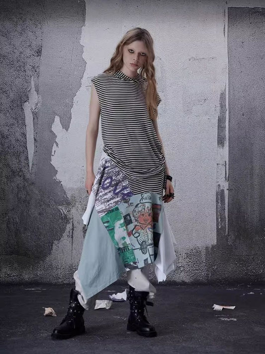 레트로 스피지 여자 줄무늬 티셔츠 [S0000006698]