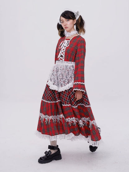 Sweet Plaid Lace-up Lolita Dress【s0000003183】