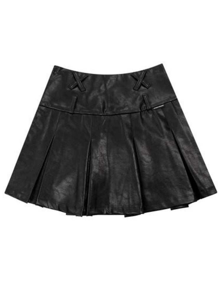 High waist slim pleated skirt【s0000003753】