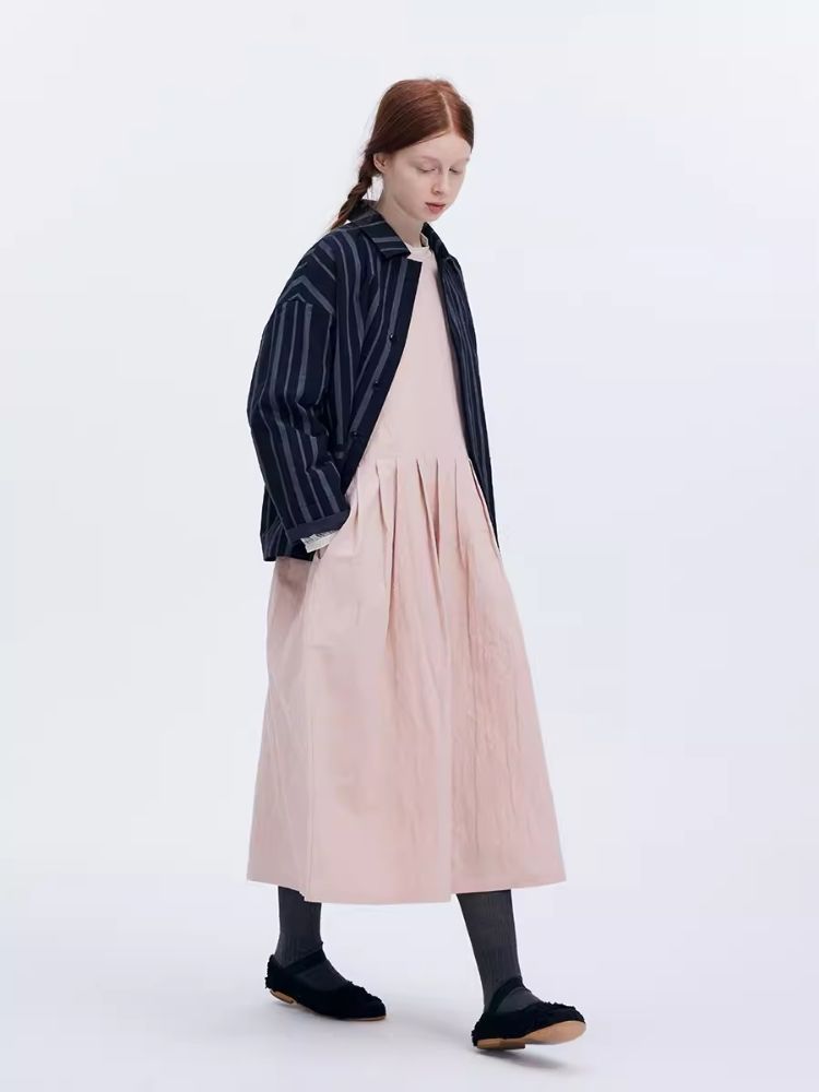 Striped Paper Tip Neck Small Coat Spring Short Top【s0000007964】