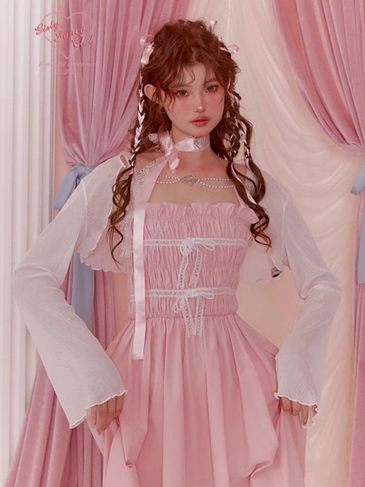 흰색 짧은 Farre D Seekee Mesh B ouse [S0000006589]