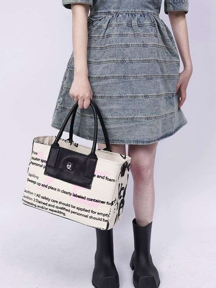 One-shoulder diagonal tote bag【s0000003312】