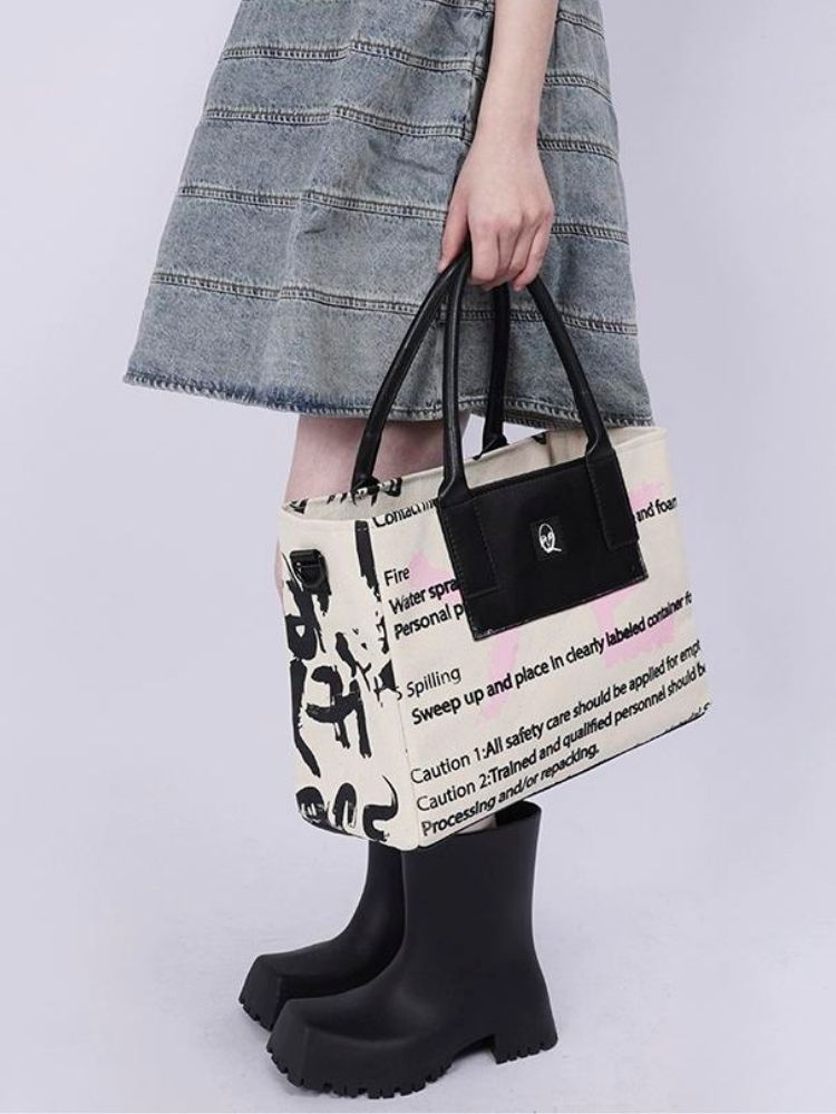 One-shoulder diagonal tote bag【s0000003312】