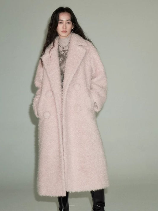 Blazer Collar Mid-Length Tweed Coat [s0000004874]