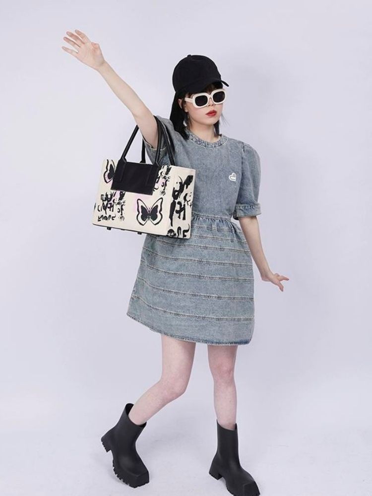 One-shoulder diagonal tote bag【s0000003312】