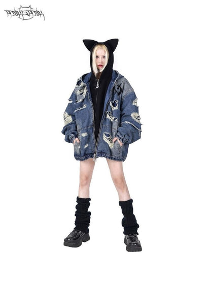 Cat Ears Concept Hooded Double Pullover【s0000004834】