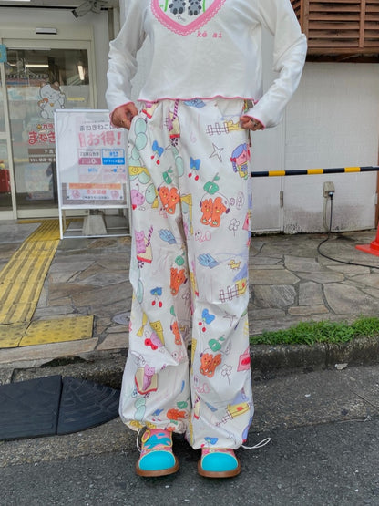 Graffiti Illustration Relaxing Pants【s0000003563】