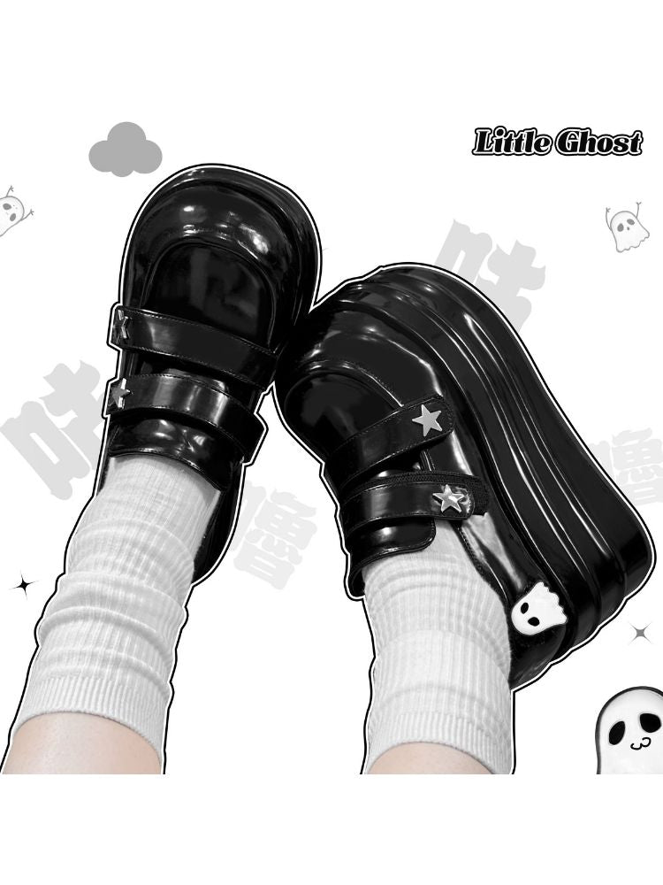 With Ghost Velcro Platform Shoes【s0000002548】