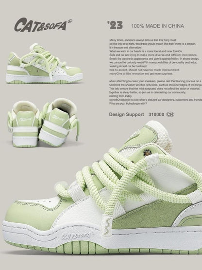 Fresh Lime Casual Sport Lace Up Sneakers【s0000002572】