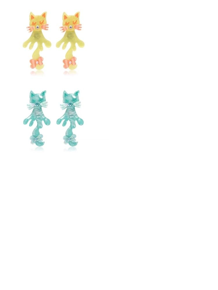 Cute kitten earrings &amp; ear clip &amp; hairpin【s0000003290】