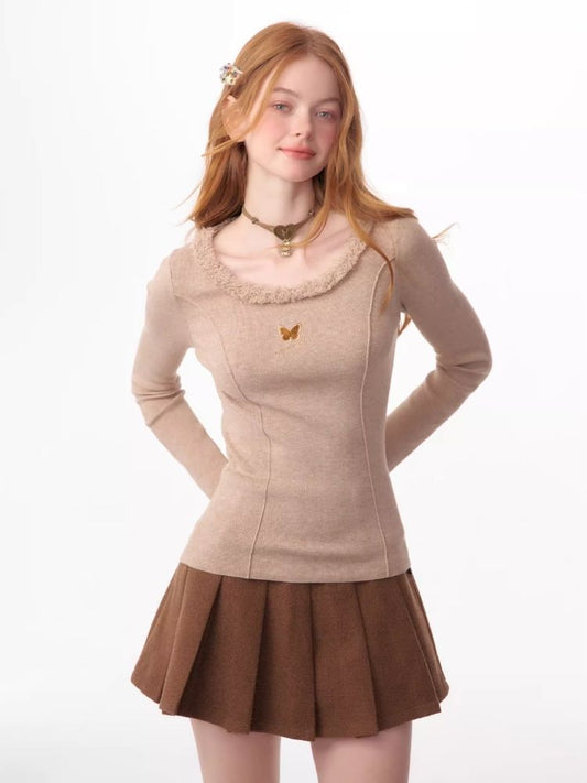 High neck round neck top【s0000006160】