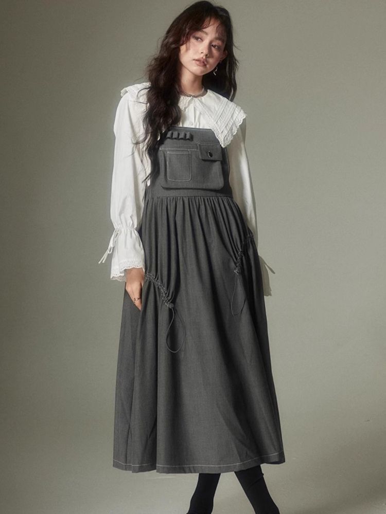 Loose suspender skirt【s0000003952】