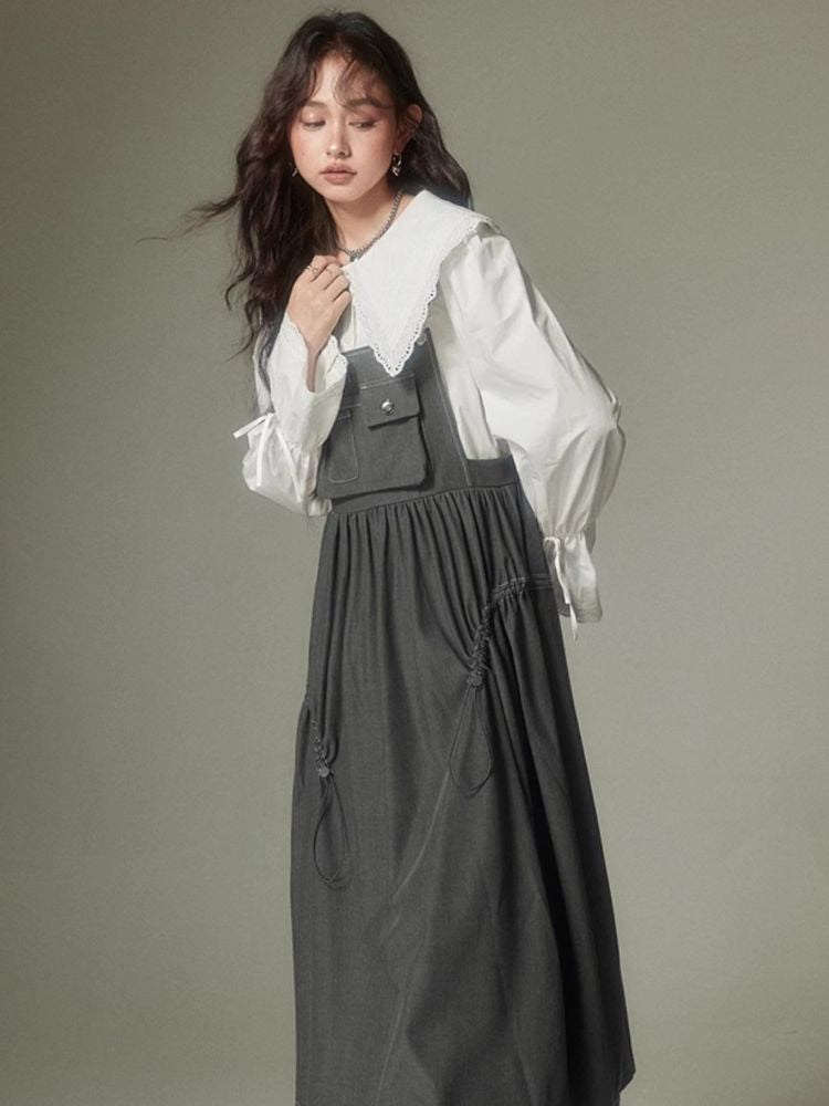 Loose suspender skirt【s0000003952】