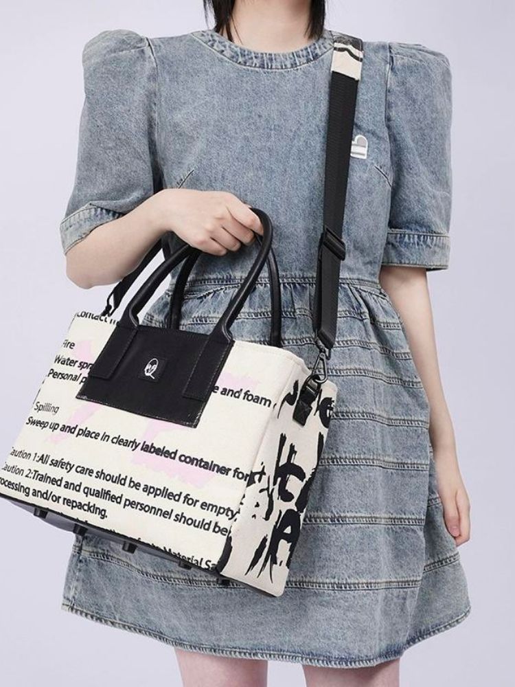 One-shoulder diagonal tote bag【s0000003312】