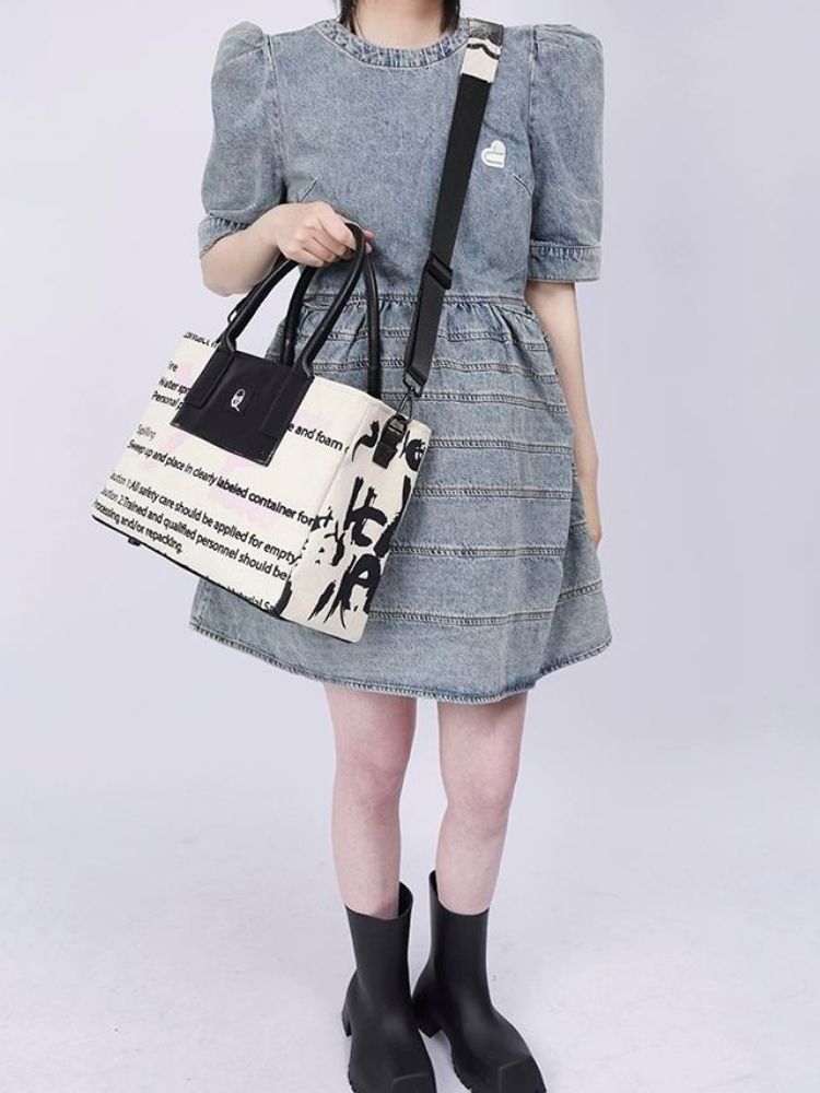 One-shoulder diagonal tote bag【s0000003312】