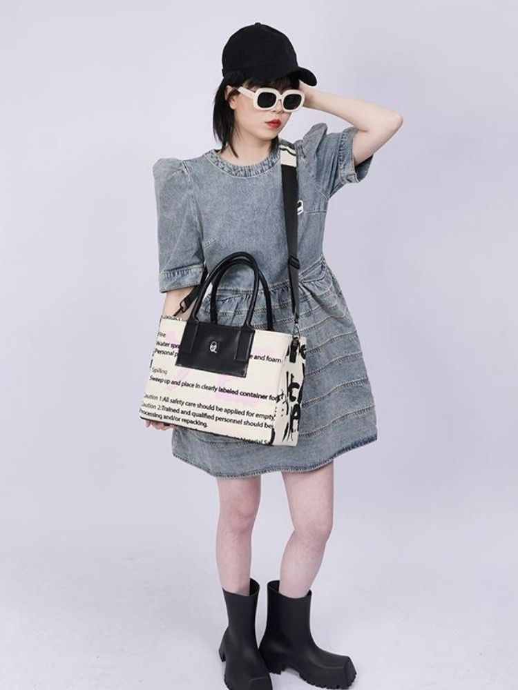 One-shoulder diagonal tote bag【s0000003312】