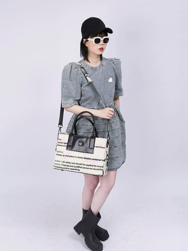 One-shoulder diagonal tote bag【s0000003312】