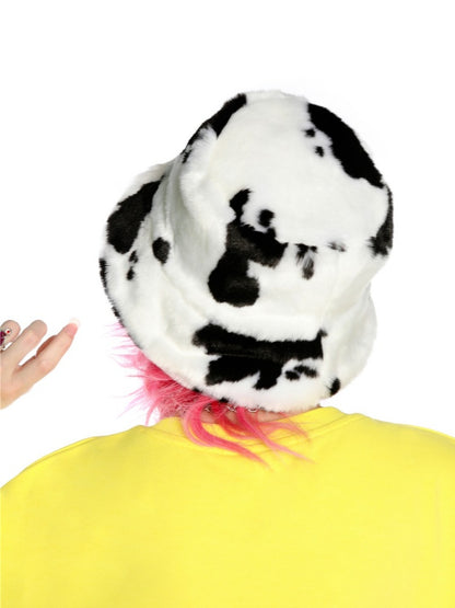 Y2K American Retro Super Acid Milk Print Loose Sweat & Cow Hat【s0000003887】