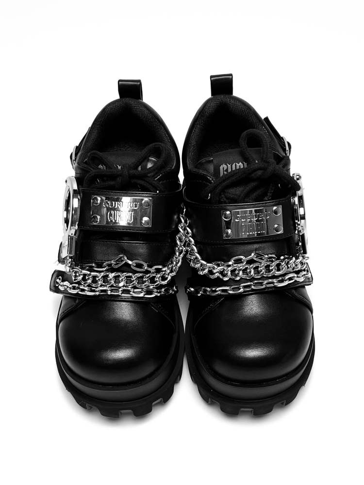 Y2K Handcuffs Velcro Platform SHOES [S0000008558]