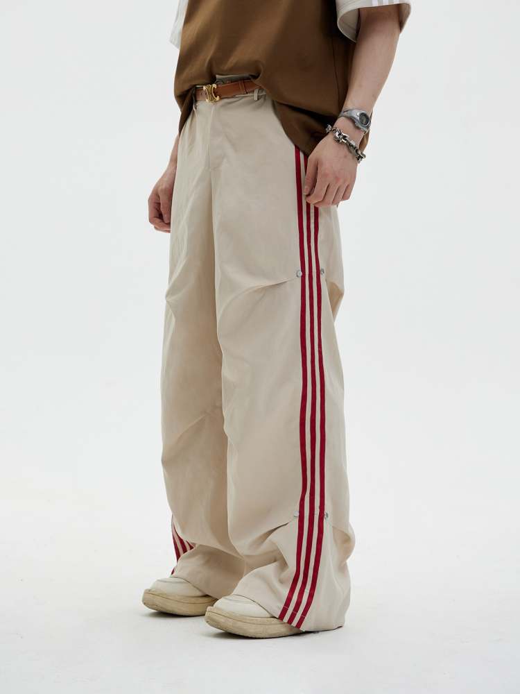 Stripe Wide Leg Jersey Pants【s0000006753】