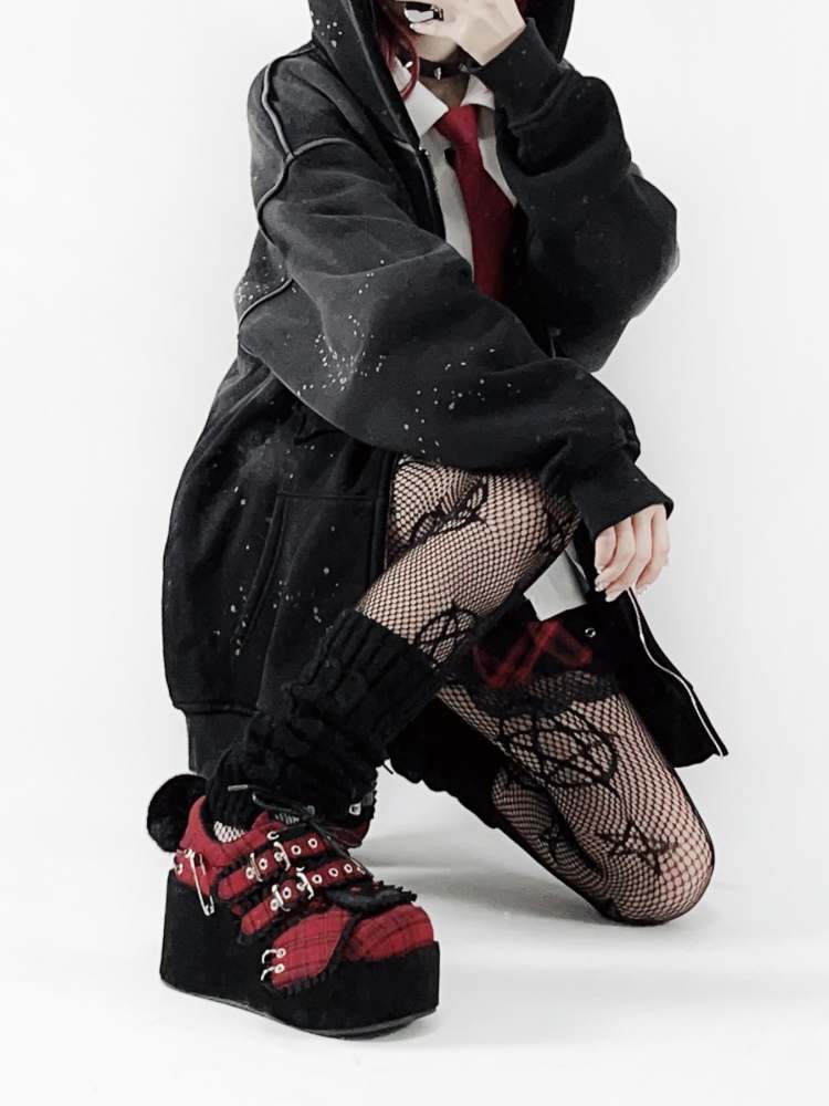 Y2K Black Rabbit Platform SHOES [S0000008557]