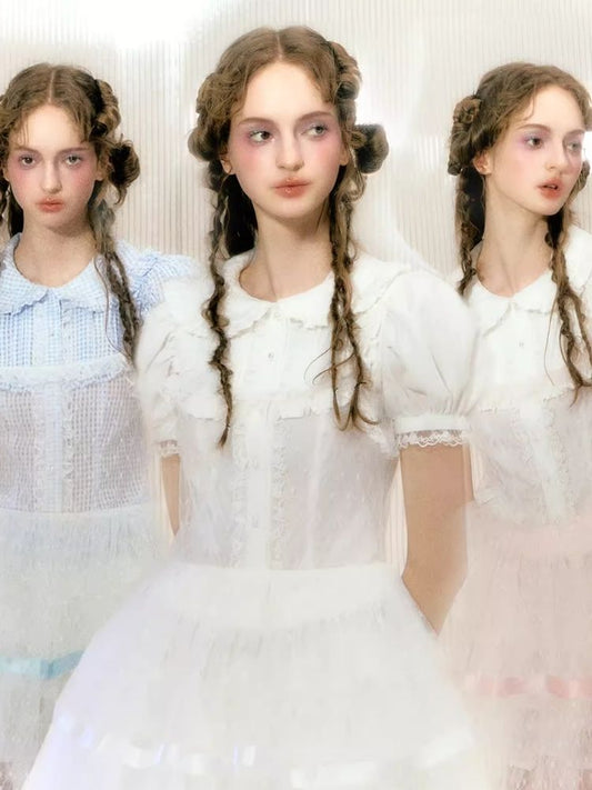 Ribbon Mesh Halter Skirt【s0000008359】