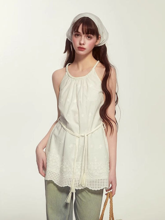 French Strapless Hanging Neck Top【s0000007529】