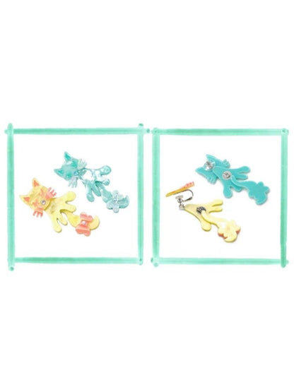 Cute kitten earrings &amp; ear clip &amp; hairpin【s0000003290】