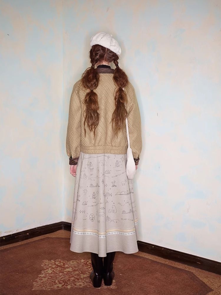 Embroidery / Printed Big Pendulum Skirt【s0000005910】