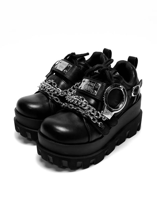 Y2K Handcuffs Velcro Platform SHOES [S0000008558]