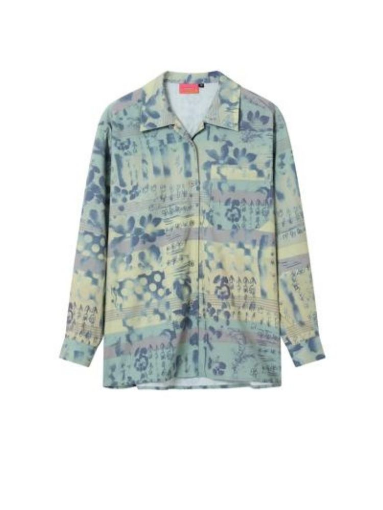 Casual niche print long-sleeved shirt【s0000003397】