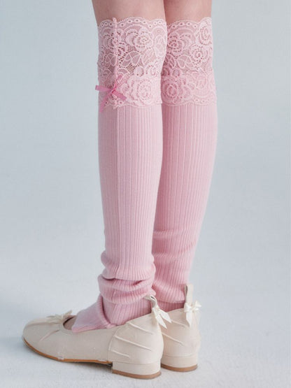 Lace knit pile leg cover【s0000002010】