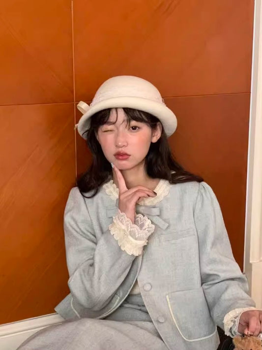 French retro round neck suit【s0000007468】