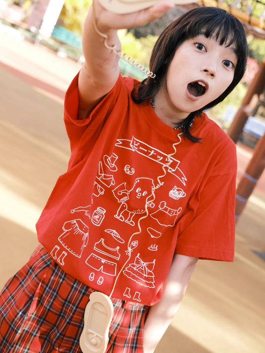 Circus Cute Cartoon Peanut Half Sleeved Cotton T-Shirt【s0000002982】