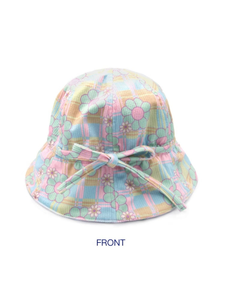 Shimizu Illustration Plaid/Flower Pattern Reversible Hat【s0000003655】