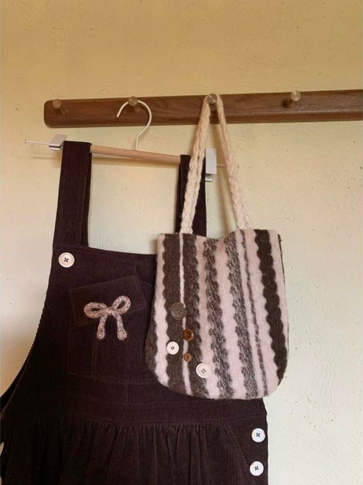 Corduroy Bow Pocket Sleeveless Vest Dress【s0000005887】