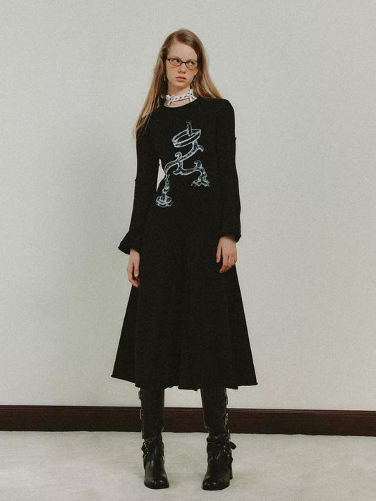 Dragon Claw Candlestick Knitted Long Dresses【s0000006175】