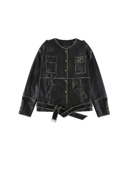 College fake leather jacket【s0000004056】