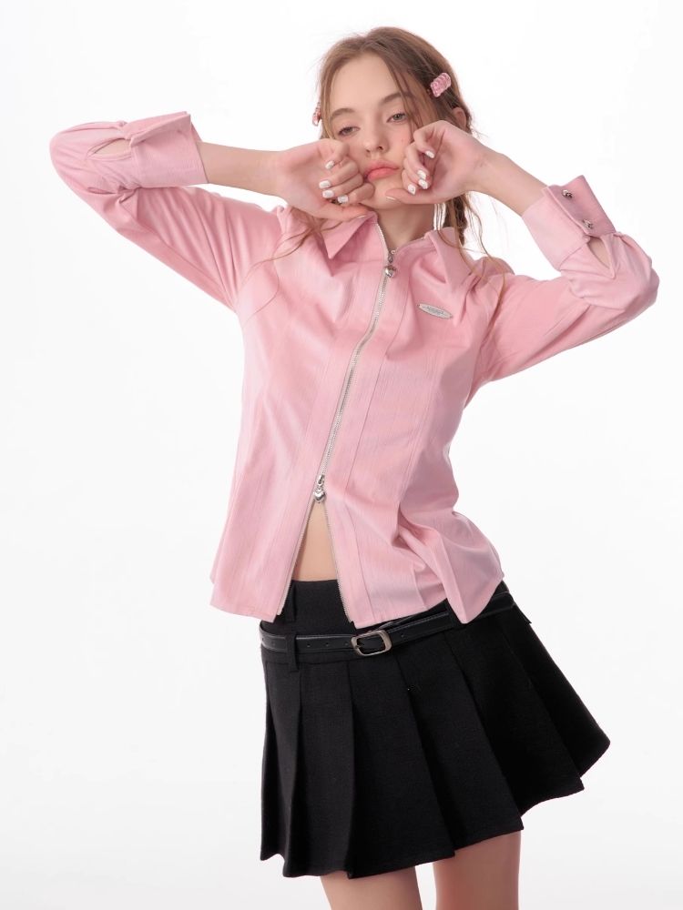 Slim thin long-sleeved blouse【s0000006150】