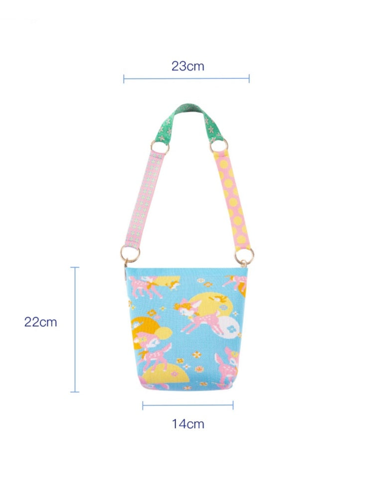 Shimizu Illustration Deer & Cute Ribbon Strap Casual Shoulder Bag【s0000003656】