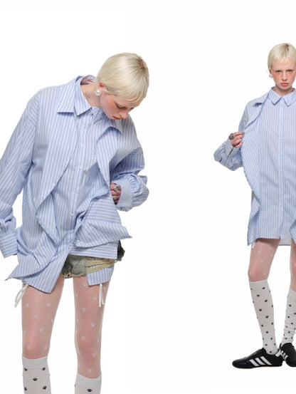 False Two Piece Silhouette Shirt【s0000011597】