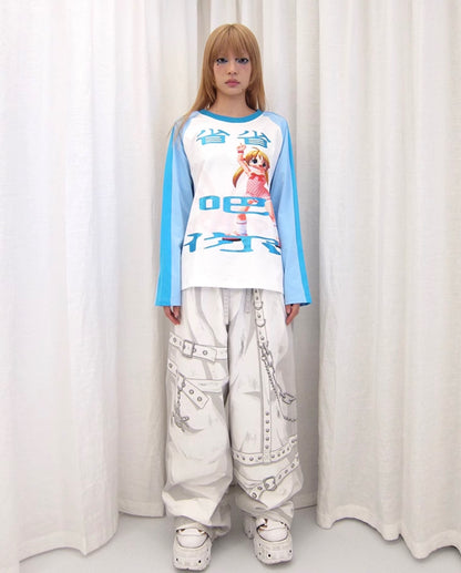 Plunger Sleeve Long Sleeve T Shirt【s0000011795】