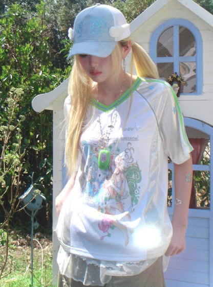 Patchwork Short Sleeve Jersey【s0000012196】