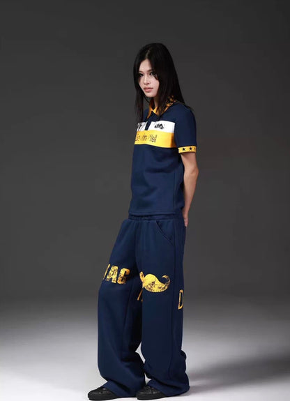 Mustache Waist Silhouette Sweatpants【s0000018272】