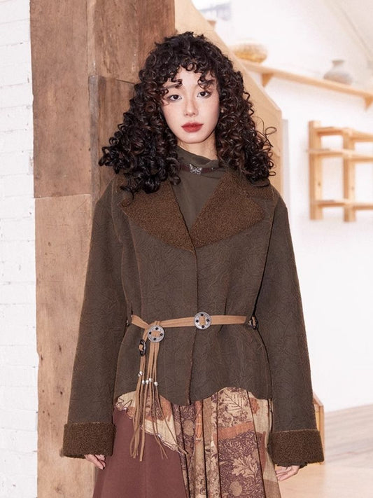 Casual suede jacket【s0000004585】