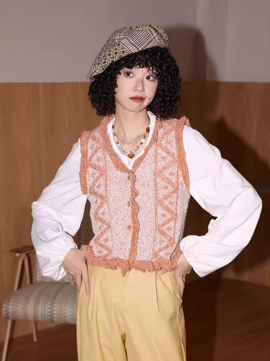 V-Neck Ase Woon Karjigan Woon St [S0000007114]