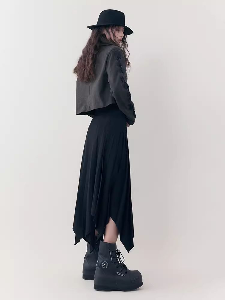 Irregular Mid-length Pleated Half-body Skirt【s0000006395】